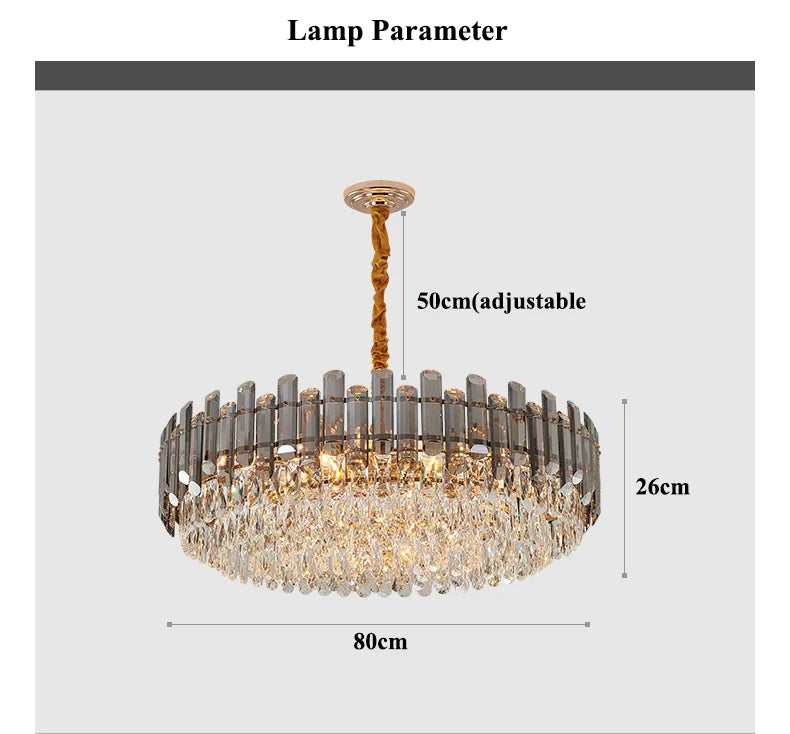 Lustres de plafond pour salon, grand éclairage en cristal doré de luxe, lampe suspendue pour salle à manger, chambre à coucher, îlot de lumière, plafond intérieur RBFIBRE