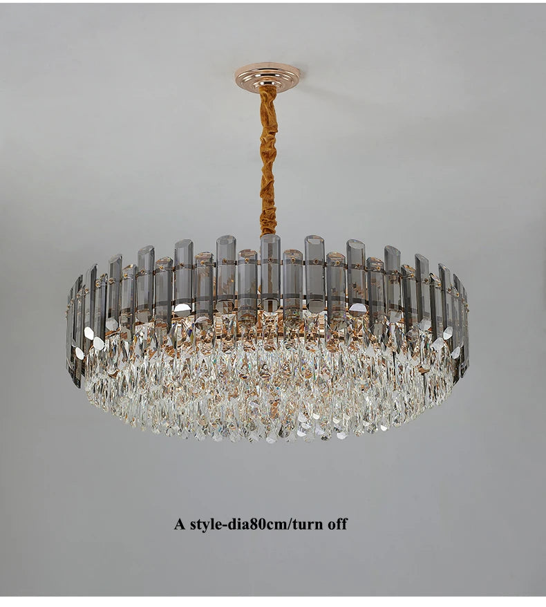 Lustres de plafond pour salon, grand éclairage en cristal doré de luxe, lampe suspendue pour salle à manger, chambre à coucher, îlot de lumière, plafond intérieur RBFIBRE