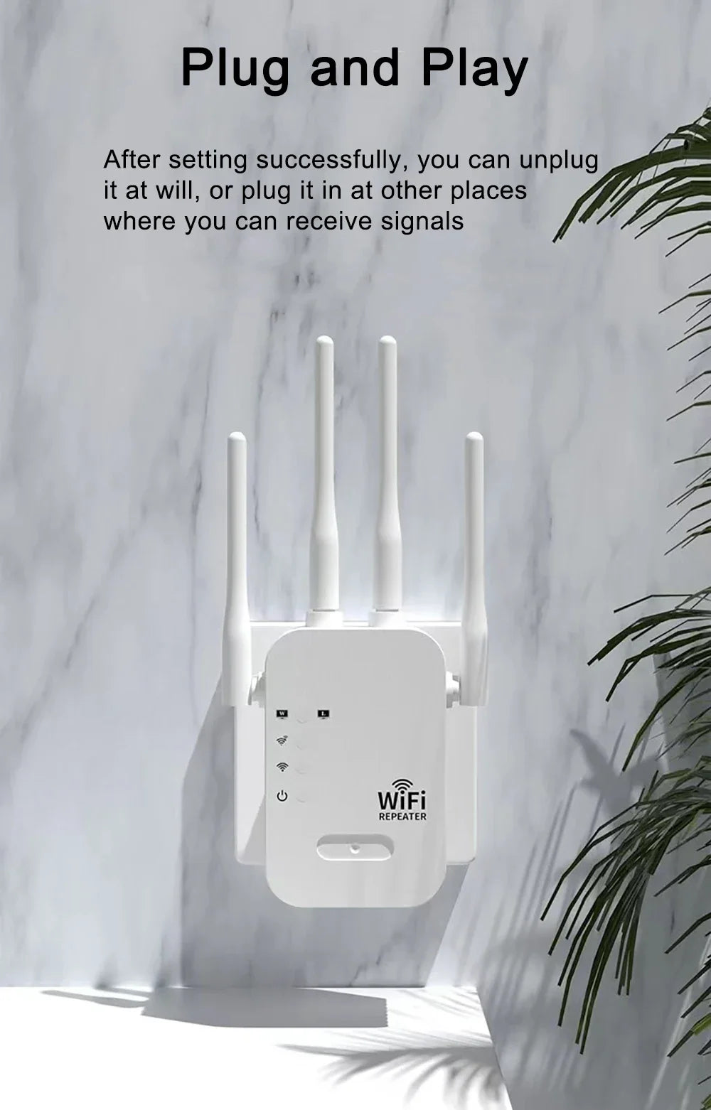 1200Mbps WiFi Repeater Wireless Extender WiFi Booster 5G RBFIBRE