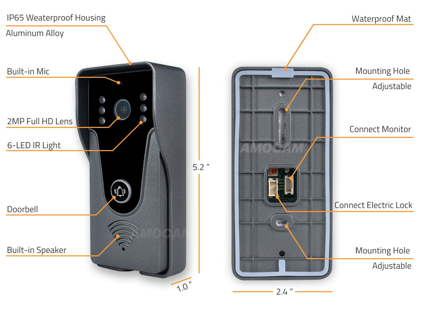 Interphone vidéo sans fil WiFi - RBFIBRE