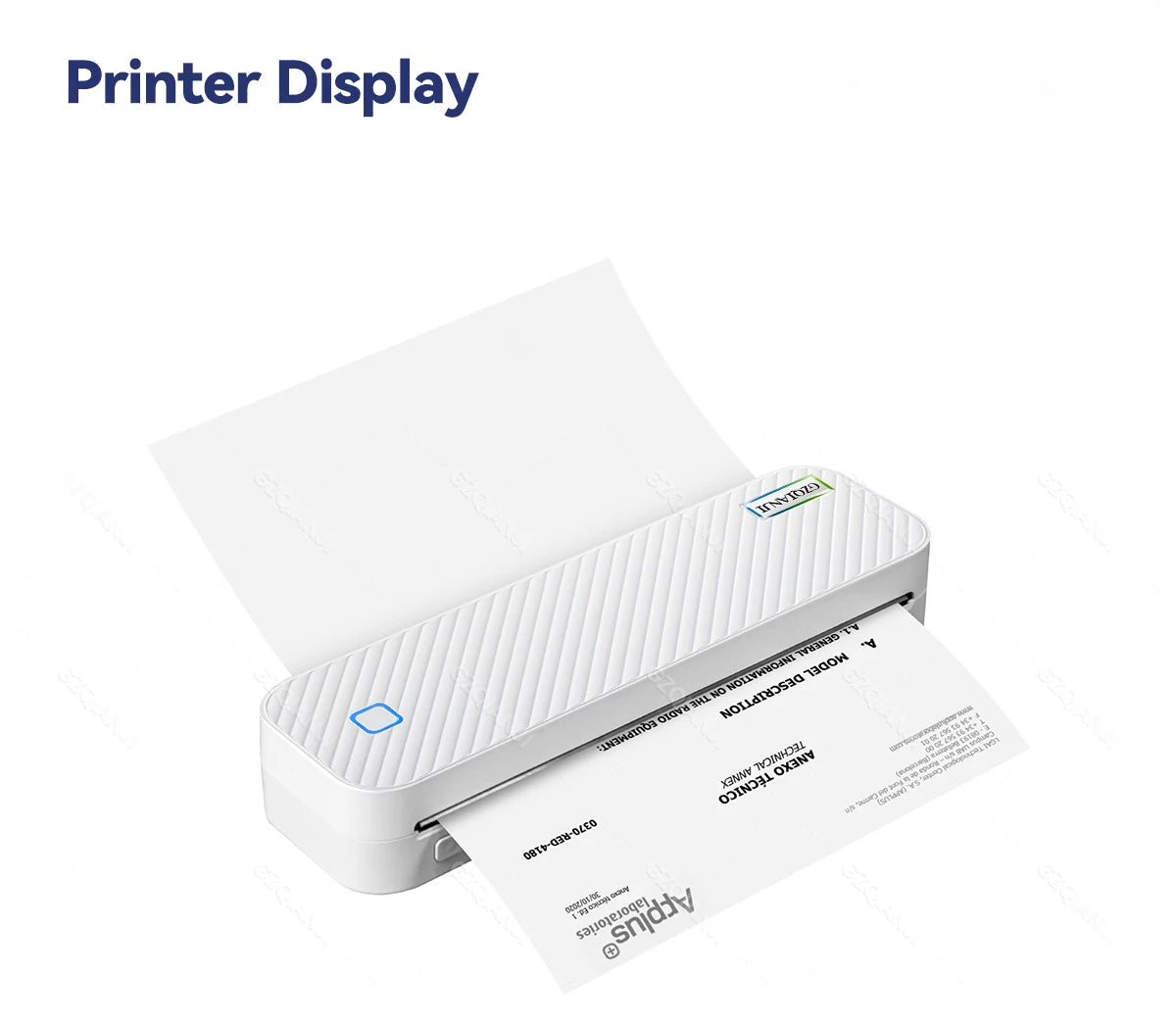 Imprimante thermique A4 portable sans encre, Bluetooth, PDF, Excel, Word, machine d'impression de documents, rouleau de papier pour le travail de bureau, l'école à domicile RBFIBRE