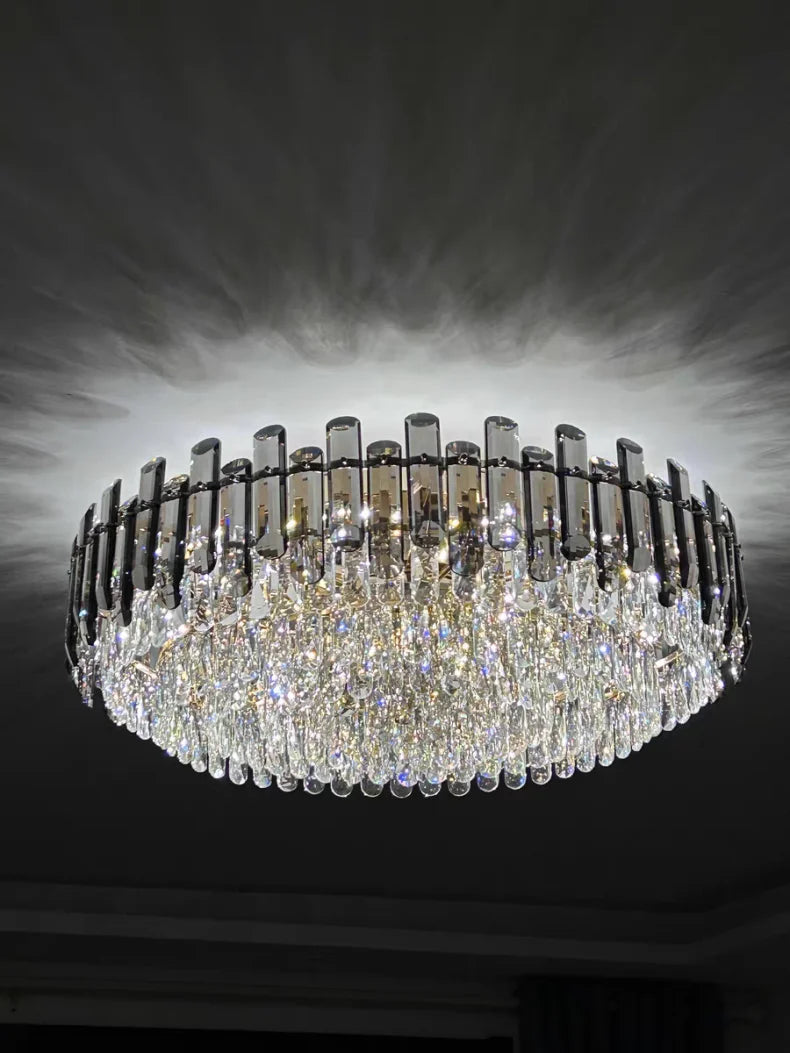 Lustres de plafond pour salon, grand éclairage en cristal doré de luxe, lampe suspendue pour salle à manger, chambre à coucher, îlot de lumière, plafond intérieur RBFIBRE