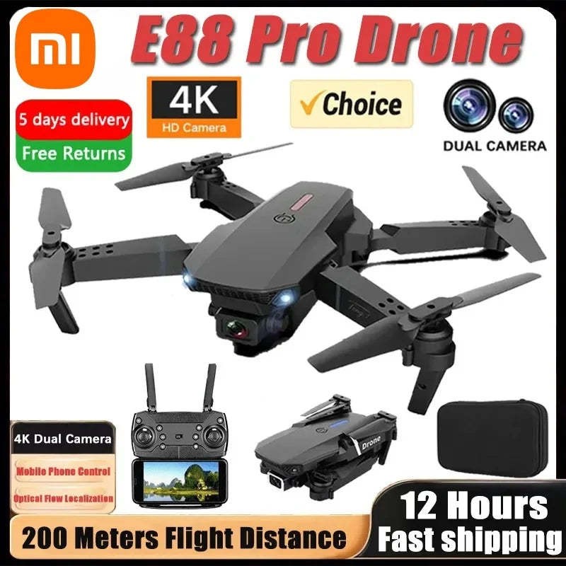 Xiaomi E88Pro RC Drone 4K Professinal With 1080P Wide Angle HD Camera Foldable Helicopter WIFI FPV Height Hold Gift Toy 2024 - RBFIBRE