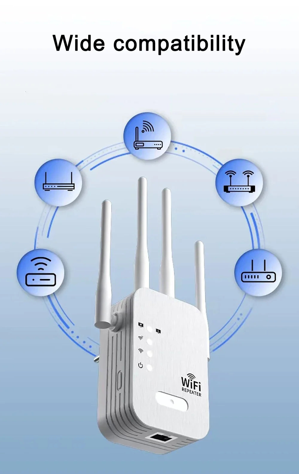 1200Mbps WiFi Repeater Wireless Extender WiFi Booster 5G RBFIBRE