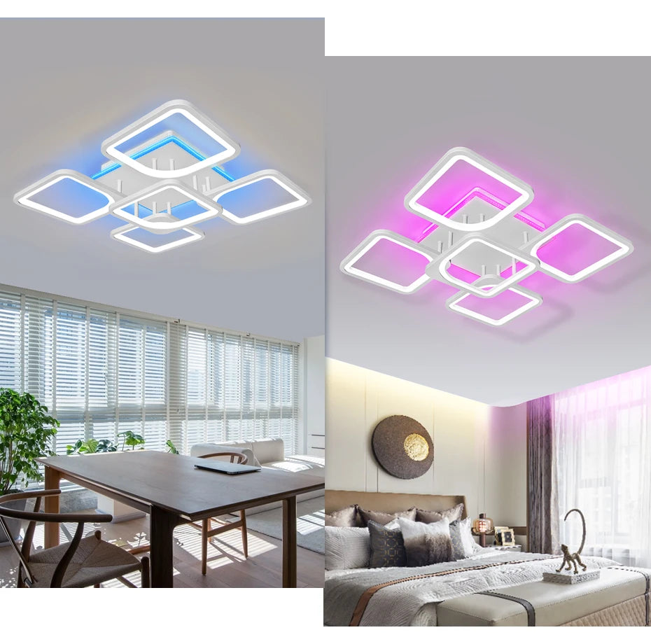 Plafonnier LED moderne pour salon, chambre à coucher, salle à manger, luminaires, lampes décoratives d'intérieur modernes RBFIBRE