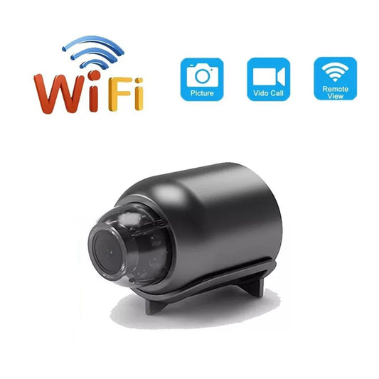 Mini caméra WiFi 720P avec détecteur de son et contrôle par application pour la maison et le bureau, micro USB, moniteur pour bébé, capture d'écran, enregistrement de vidéos - RBFIBRE