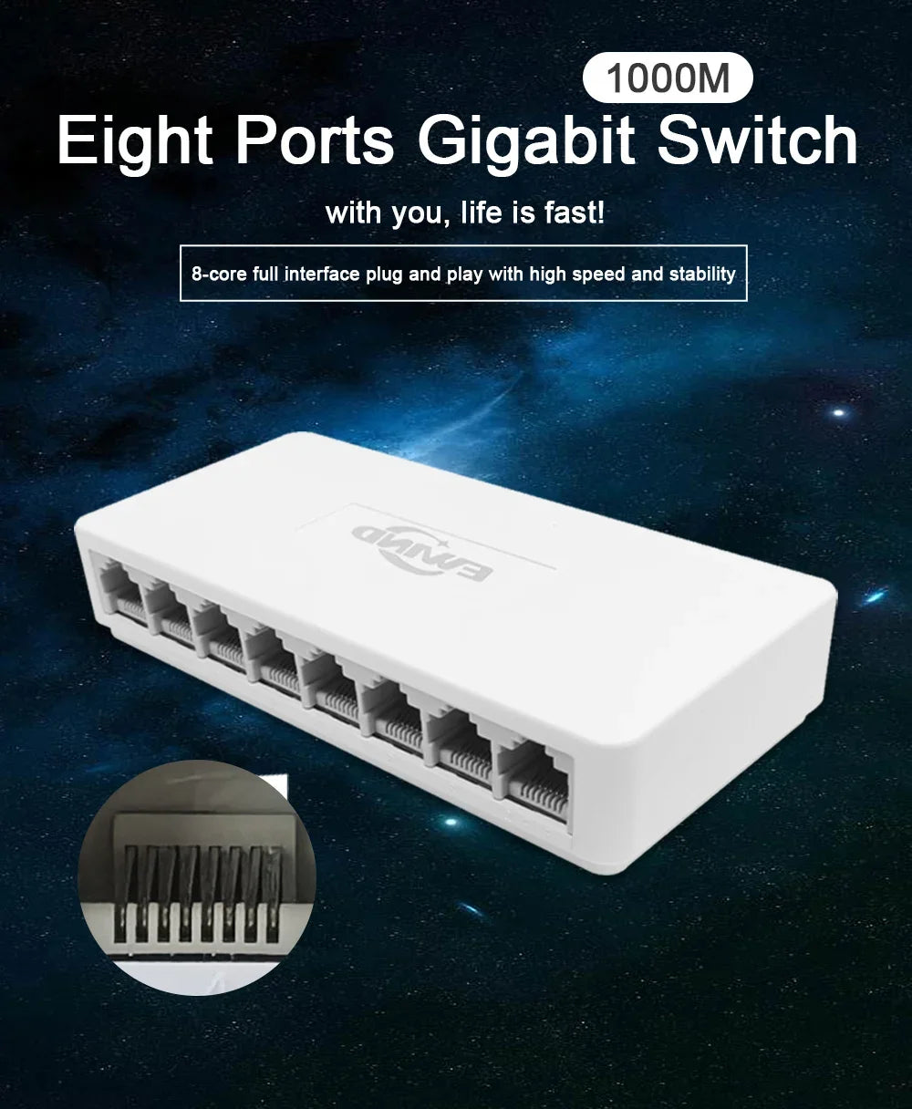 10/100/1000Mbps Ethernet Switch 5/8 Ports RBFIBRE