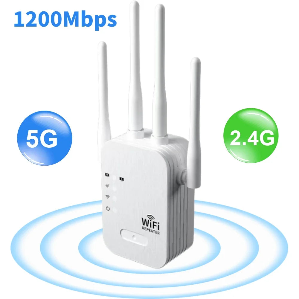 1200Mbps WiFi Repeater Wireless Extender WiFi Booster 5G RBFIBRE